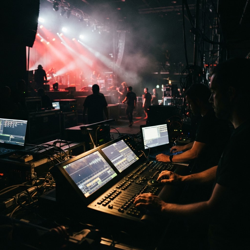 Raees Brand Studios production crew running an event backstage in Los Angeles